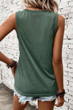 V-Neck Wide Strap Tank - Trendsi - Flyclothing LLC