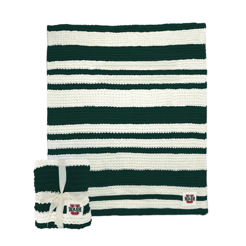 Washington U St Louis Hunter Cable Knit Throw 50x60 - Logo Brands - Flyclothing LLC