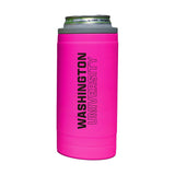 Washington U St Louis 12oz Electric Stacked Soft Touch Slim Coolie - Logo Brands - Flyclothing LLC