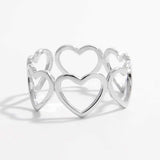 925 Sterling Silver Heart Ring - Trendsi - Flyclothing LLC