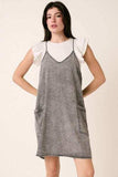 Mittoshop Washed Patch Pocket Mini Cami Denim Dress - Trendsi - Flyclothing LLC