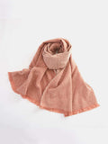 Raw Hem Heathered Polyester Scarf - Trendsi - Flyclothing LLC