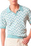 Men's Plus Size Contrast Short Sleeve Polo - Trendsi - Flyclothing LLC