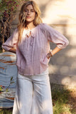 In February Textured Tie Neck Blouse - Trendsi - Flyclothing LLC