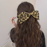 2 Piece Leopard Bow Hair Clip - Trendsi - Flyclothing LLC