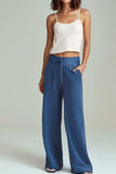 Drawstring Elastic Waist Straight Leg Pants - Trendsi - Flyclothing LLC