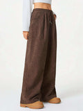 Drawstring Wide Leg Pants - Trendsi - Flyclothing LLC