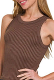Zenana Seamless Ribbed Crop Tank - Trendsi - Flyclothing LLC