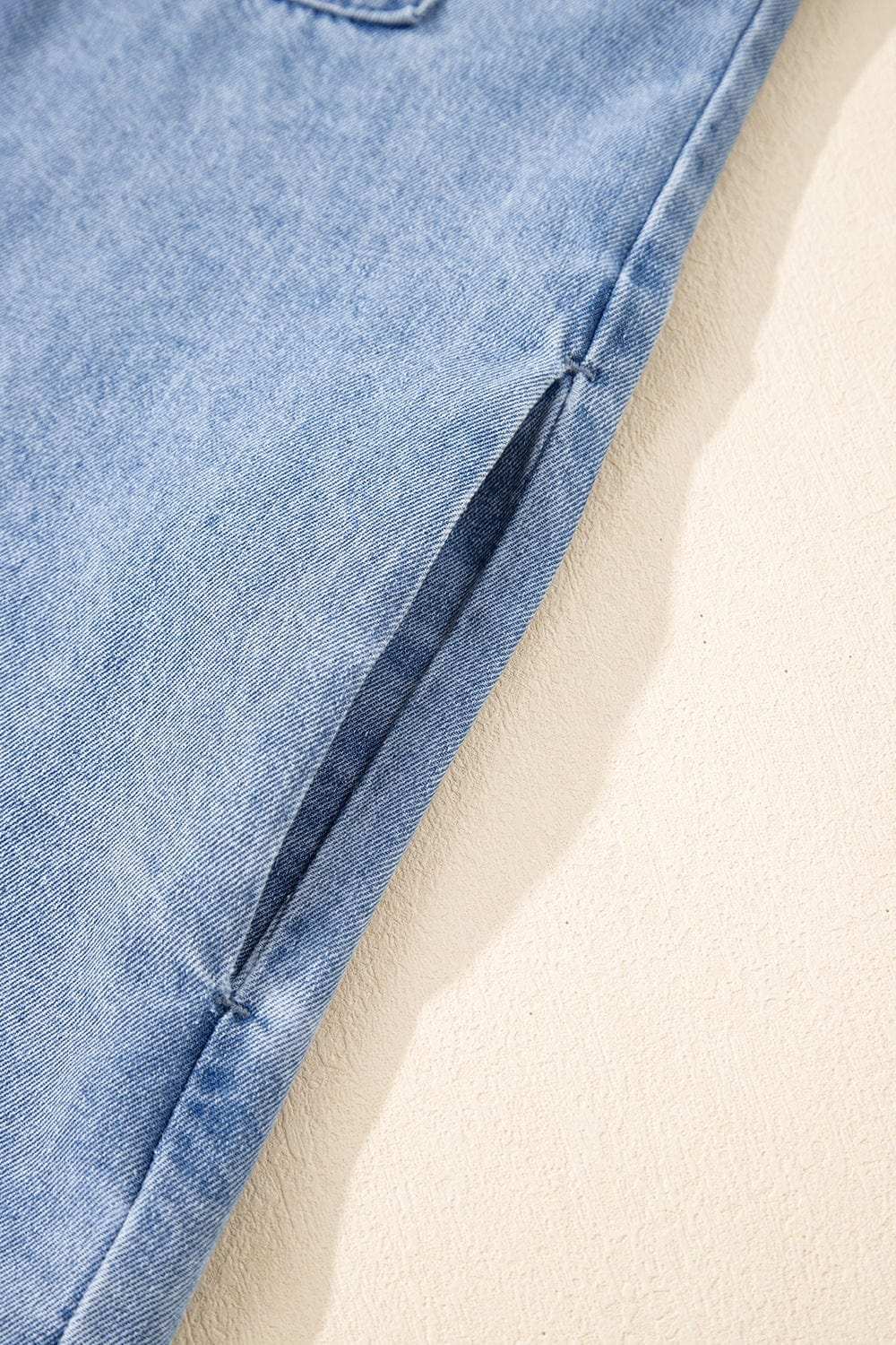 Button Down Short Sleeve Denim Dress - Trendsi - Flyclothing LLC