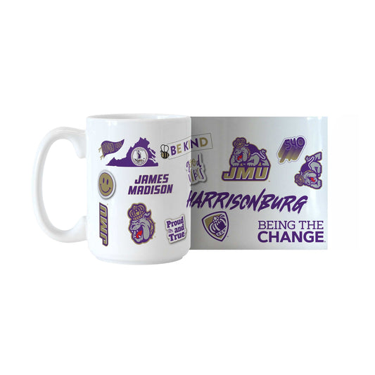 James Madison 15oz Native Sublimated Mug - Logo Brands - Flyclothing LLC