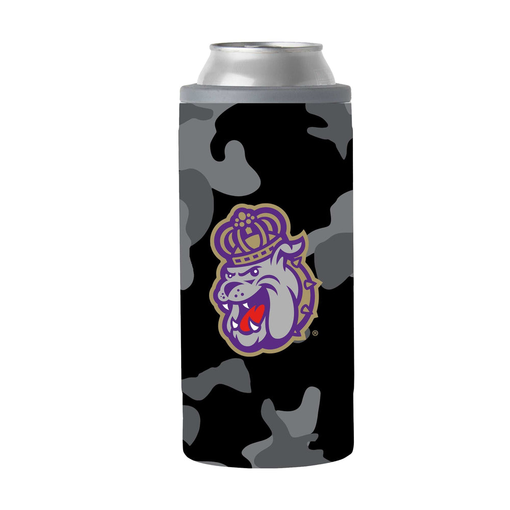 James Madison Black Camo 12oz Slim Can Coolie - Logo Brands - Flyclothing LLC