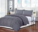 Dark Gray Queen Polyester Thread Count Down Alternative Comforter - Homeroots - Flyclothing LLC
