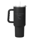 St. Josephs 40oz Black Tonal Powder Coat Tumbler - Logo Brands - Flyclothing LLC