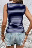 Striped Round Neck Tank - Trendsi - Flyclothing LLC