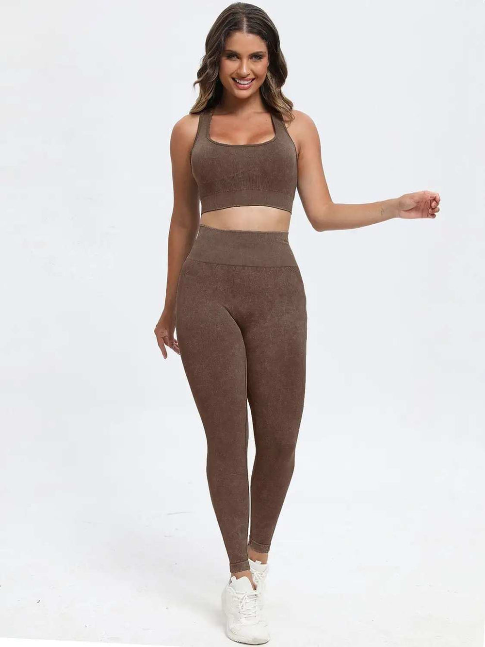 Scoop Neck Wide Strap Top and Pants Active Set - Trendsi - Flyclothing LLC