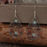 Acrylic Letter Teardrop Shape Earrings - Trendsi - Flyclothing LLC
