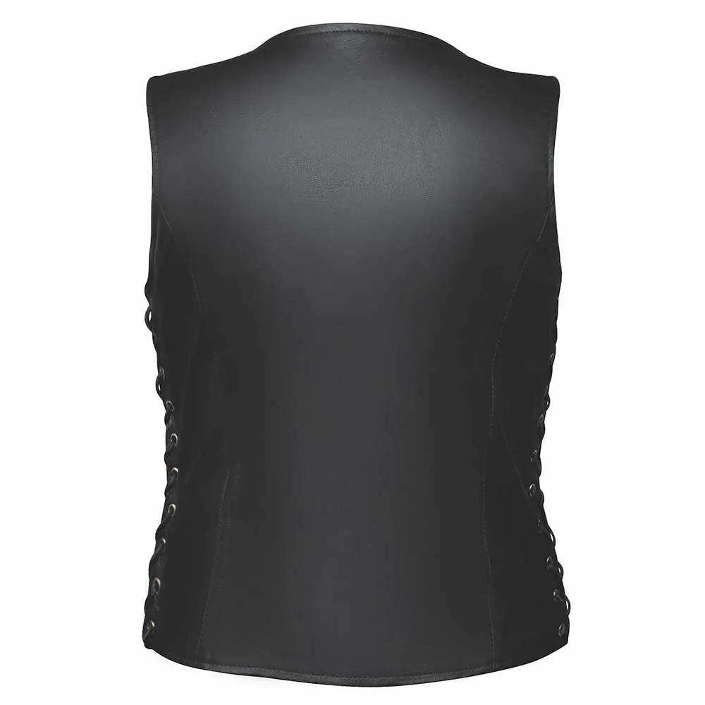 Mesa - Ladies Premium Leather Vest - Unik Just for Bikers - Flyclothing LLC