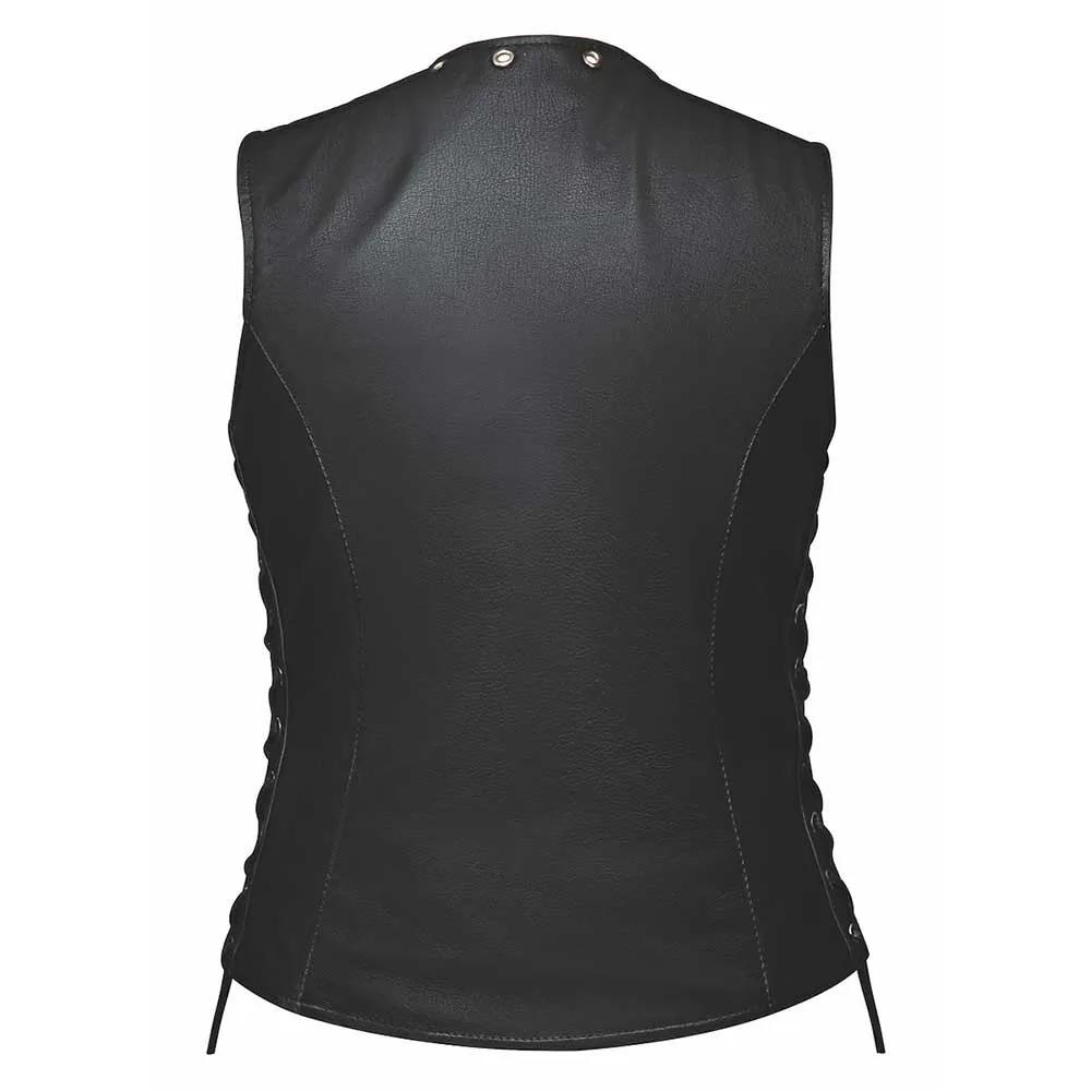 Vaquera - Ladies Premium Leather Vest - Unik Just for Bikers - Flyclothing LLC