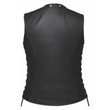 Vaquera - Ladies Premium Leather Vest - Unik Just for Bikers - Flyclothing LLC