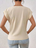 V-Neck Twist Front Top - Trendsi - Flyclothing LLC