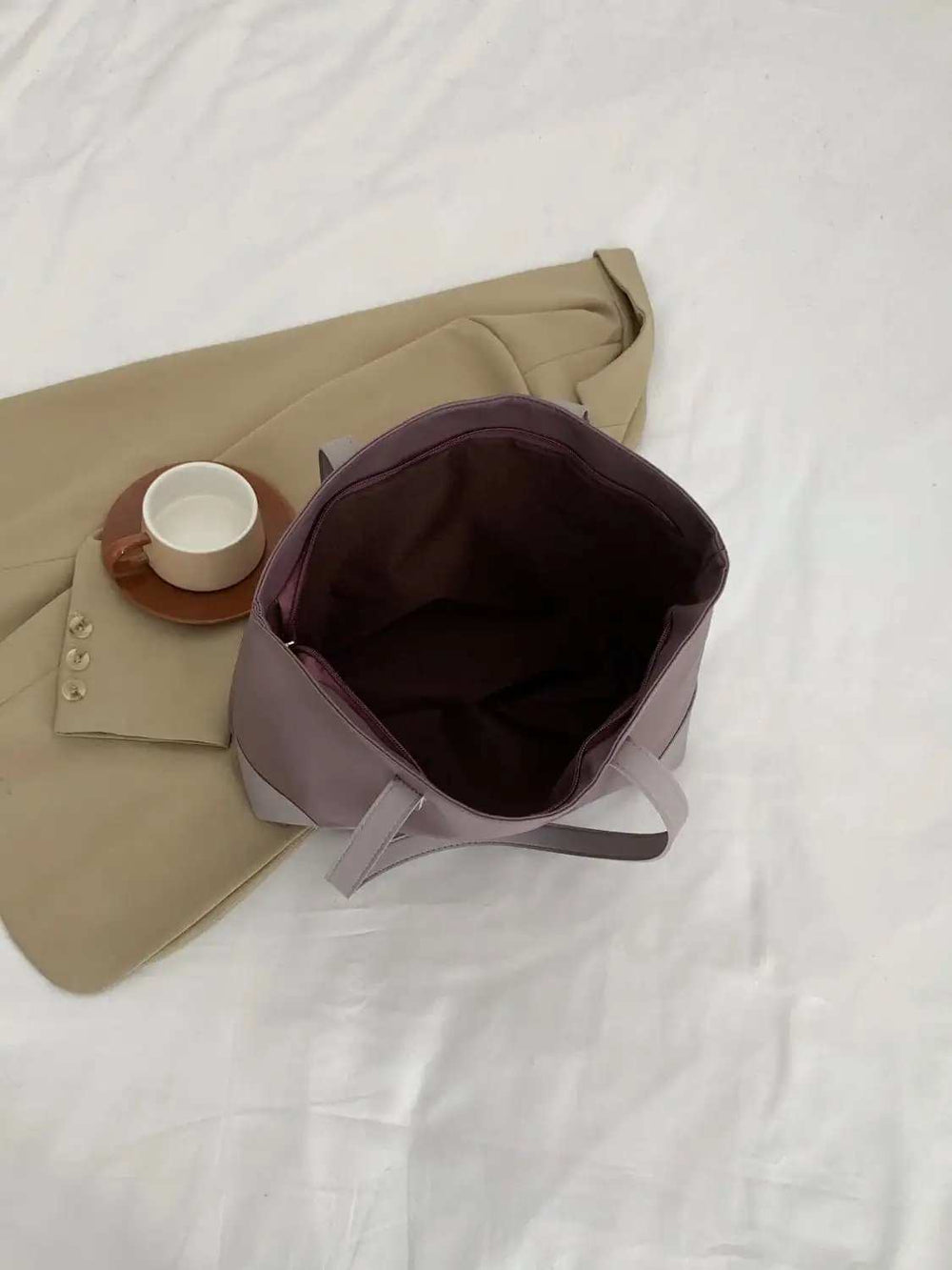 PU Leather Medium Tote Bag - Trendsi - Flyclothing LLC