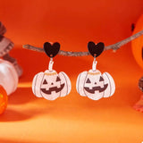 Halloween Pumpkin Heart Drop Earrings - Trendsi - Flyclothing LLC