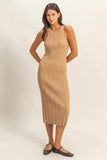 HYFVE Round Neck Bodycon Ribbed Knit Dress - Trendsi - Flyclothing LLC