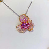 2 Carat Moissanite 925 Sterling Silver Pendant Necklace - Trendsi - Flyclothing LLC