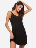 Scoop Neck Spaghetti Strap Lounge Dress - Trendsi - Flyclothing LLC