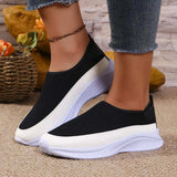 Mesh Contrast Flat Slip-Ons - Trendsi - Flyclothing LLC