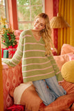 BiBi Striped Long Sleeve Sweater - Trendsi - Flyclothing LLC