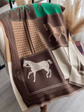 Equestrian Print Warm Scarf - Trendsi - Flyclothing LLC