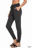 Zenana Drawstring Cotton Joggers with Pockets - Trendsi - Flyclothing LLC
