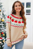 Angel Wings Graphic Round Neck Long Sleeve Sweater - Trendsi - Flyclothing LLC
