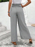Tied Printed Wide Leg Pants - Trendsi - Flyclothing LLC