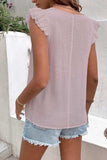 Full Size Ruffled V-Neck Cap Sleeve Blouse - Trendsi - Flyclothing LLC