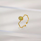 18K Gold-Plated Wave Open Ring - Trendsi - Flyclothing LLC