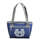 UT State Crosshatch 16 Can Cooler Tote - Logo Brands - Flyclothing LLC