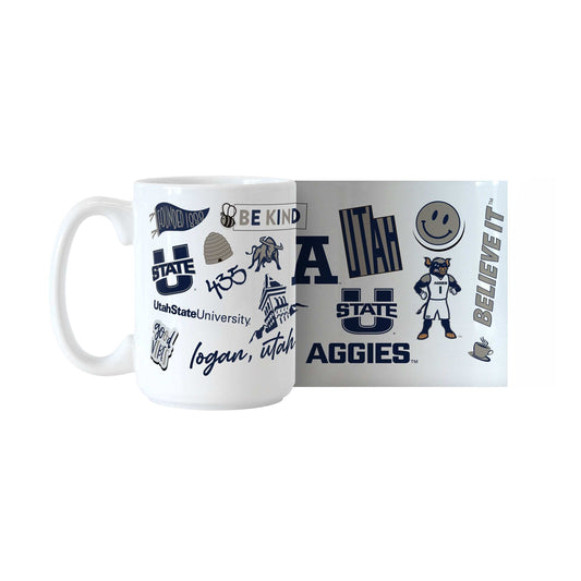 Utah State 15oz Native Sublimated Mug - Logo Brands - Flyclothing LLC