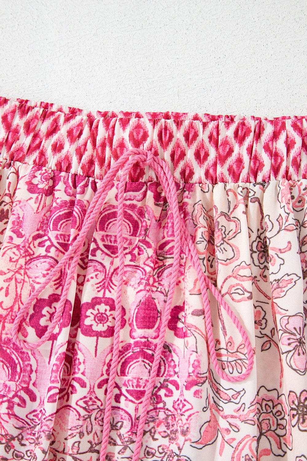 Printed Tassel Drawstring High Waist Maxi Skirt - Trendsi - Flyclothing LLC