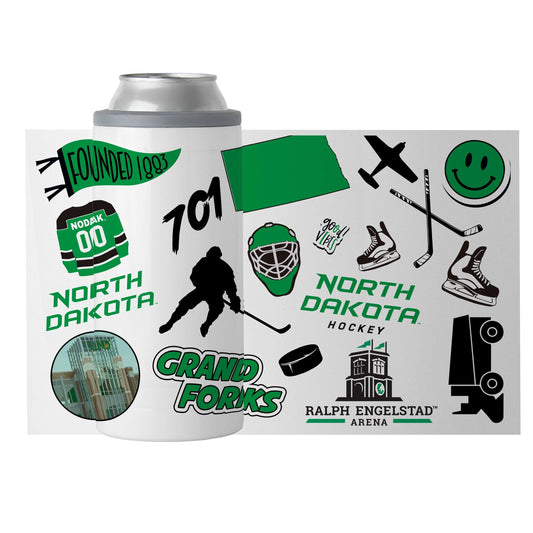 North Dakota Hockey 12oz Native Slim Can Coolie - Logo Brands - Flyclothing LLC