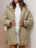 Slit Snap Down Long Sleeve Hooded Jacket - Trendsi - Flyclothing LLC