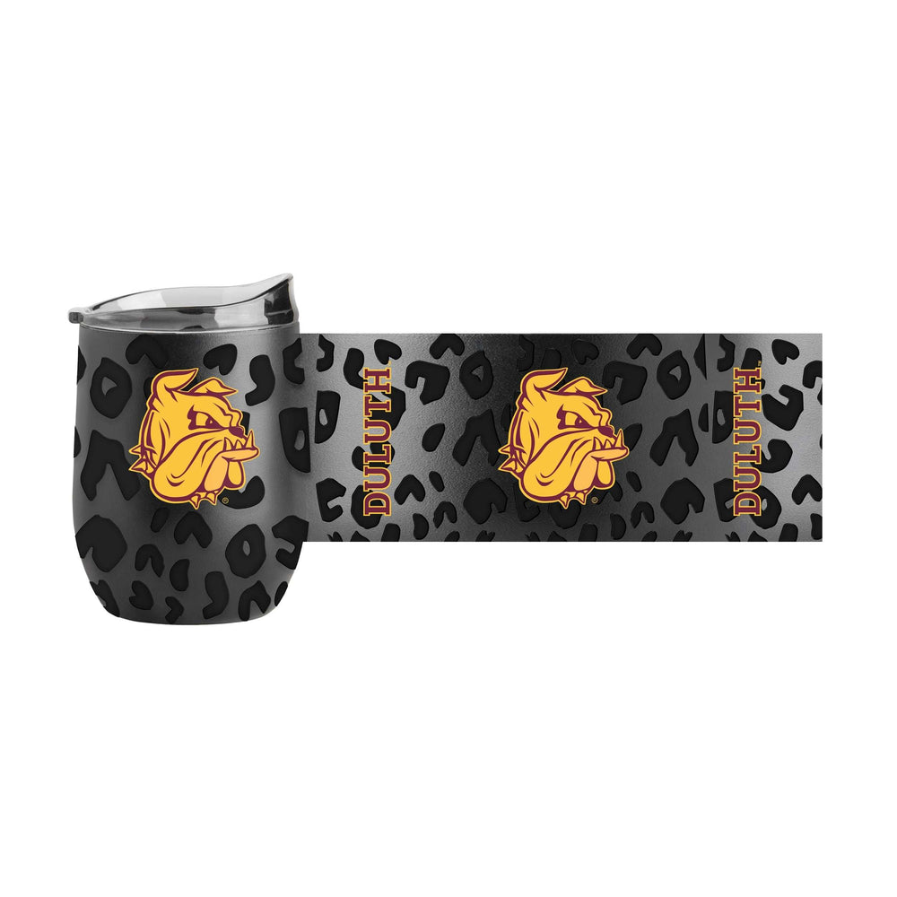 Minnesota Duluth Leopard 16oz Black Powdercoat Curved Beverage - Logo Brands - Flyclothing LLC