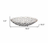 19" Bronze Metal Round Centerpiece Bowl - Homeroots