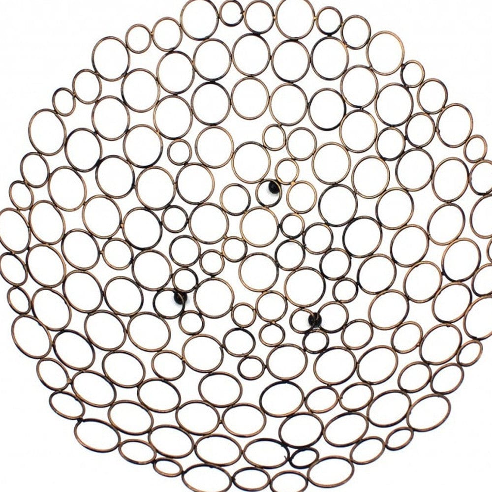 19" Bronze Metal Round Centerpiece Bowl - Homeroots