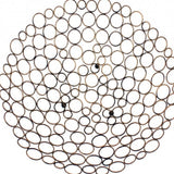 19" Bronze Metal Round Centerpiece Bowl - Homeroots