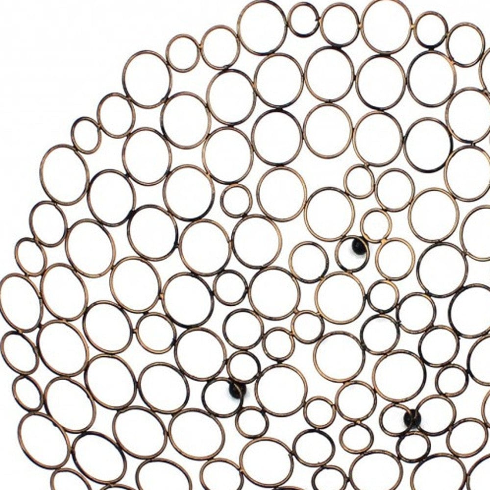 19" Bronze Metal Round Centerpiece Bowl - Homeroots