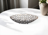 19" Bronze Metal Round Centerpiece Bowl - Homeroots
