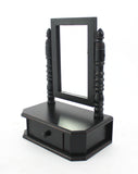 20" Black Wood Framed Makeup Shaving Tabletop Mirror - Homeroots - Flyclothing LLC