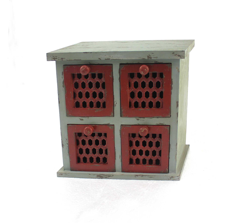 7" Light Blue Solid Wood Desk Organizer - Homeroots - Flyclothing LLC